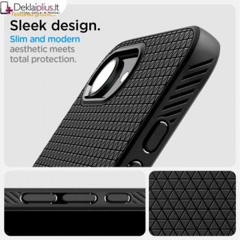 Spigen Liquid Air dėklas - juodas (Apple Iphone 16e/Iphone 17e) Spigen Liquid Air dėklas - juodas (Apple Iphone 16e/Iphone 17e)